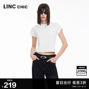 LINC金羽杰正肩短袖 FK256Y 女T恤夏性感上衣女短袖 T恤王心凌同款