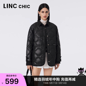 LINCCHIC金羽杰短款轻薄羽绒服女2023新款外套女秋冬款Y23802325