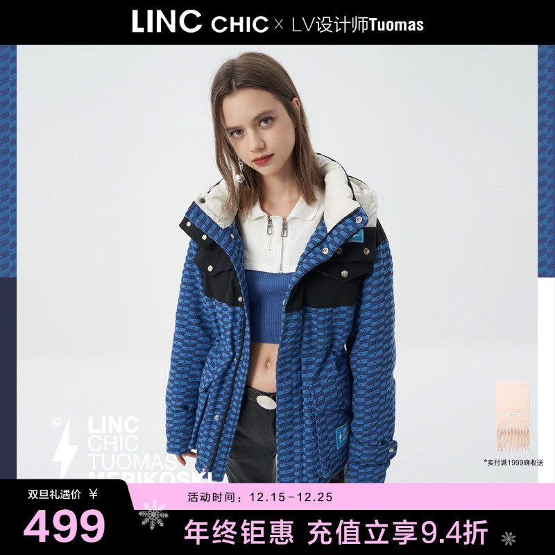 梓渝同款羽绒服CP短款派克羽绒服