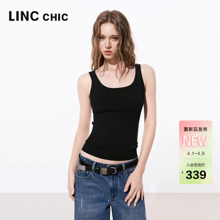 LINCCHIC金羽杰2026年夏季 U领针织吊带背心女S262SW303Y 新品