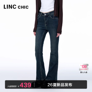 新款 女长裤 牛仔裤 微喇牛仔裤 S253JE445Y 女弹力修身 LINC金羽杰春季
