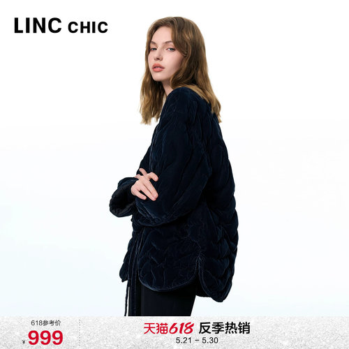 轻奢丝绒感羽绒外套潮流奶奶衫