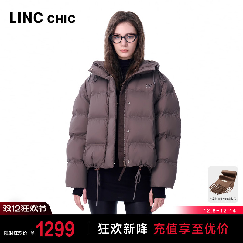 LINCCHIC金羽杰2025年冬季新款羽绒服廓形设计感短款羽绒服女2125