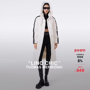 【明星同款】LINC金羽杰云朵鹅绒服长款羽绒服女款泡芙羽绒服外套