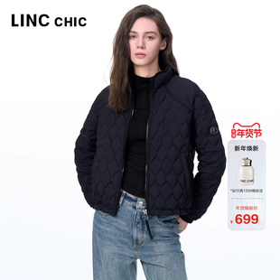 LINCCHIC金羽杰2025年秋季新款立领羽绒服女短款轻薄羽绒外套1092