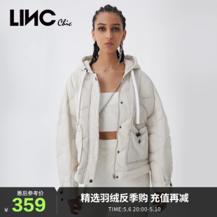 LINCCHIC金羽杰羽绒服女绗缝短款 轻薄羽绒服女外套Y21801046