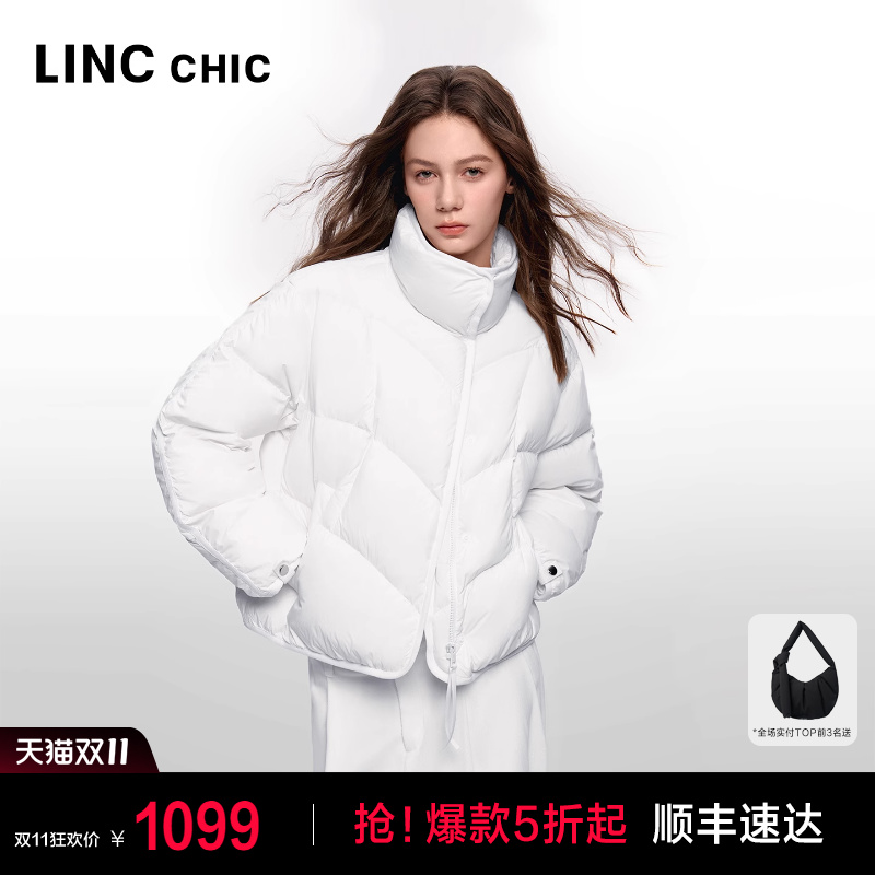 立领廓形设计感短款羽绒服