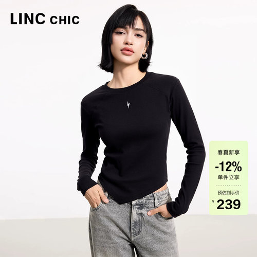 LINC内搭打底衫修身长袖T恤
