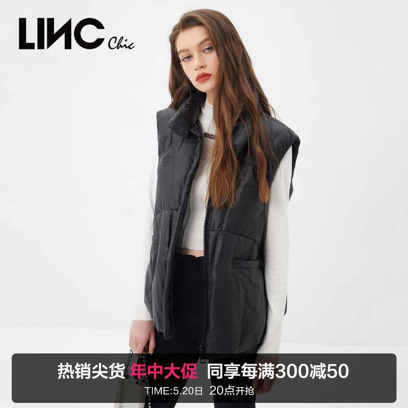 LINCCHIC金羽杰羽绒服女休闲马甲背心轻薄羽绒马甲女款Y21305073