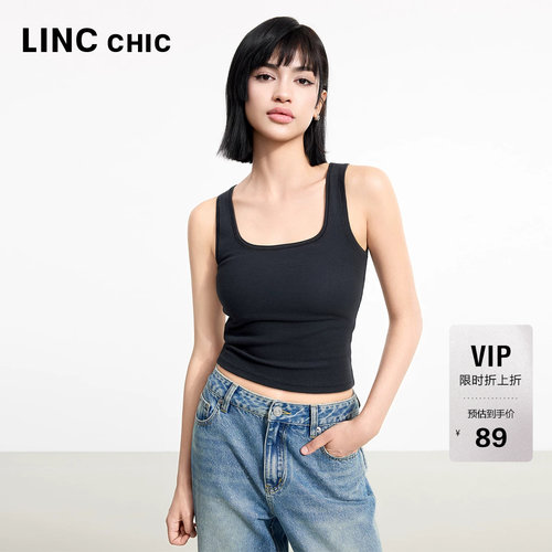 LINCCHIC简约U领修身背心