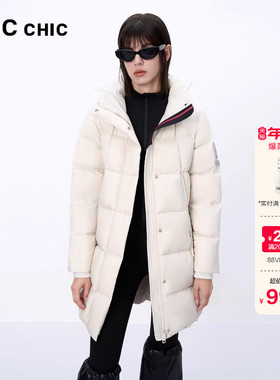 LINCCHIC金羽杰羽绒服女款冬季新款都市机能中长款羽绒服女冬3234