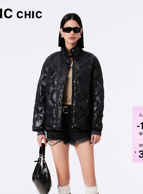 LINC金羽杰短款轻薄羽绒服女新款宽松罩衫保暖外套女Y23302037