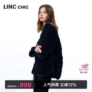 LINCCHIC金羽杰轻薄羽绒服女新款 2116B 丝绒羽绒外套女上衣奶奶衫
