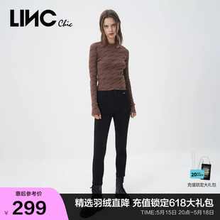 小脚羽绒裤 LINCCHIC金羽杰女高腰显瘦高弹修身 Y22807279