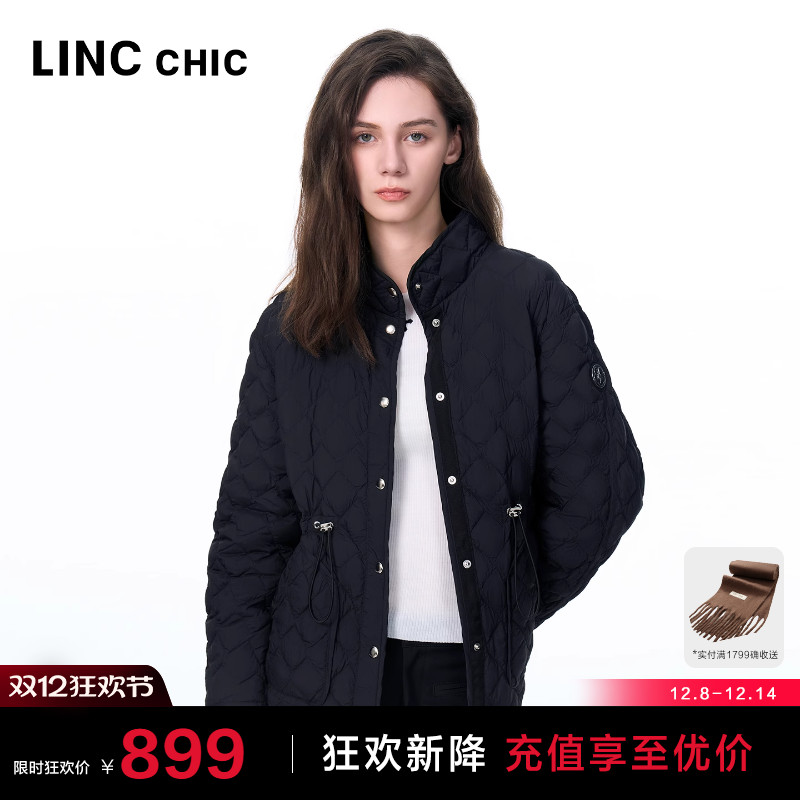 LINC菱格纹绗缝轻暖羽绒服