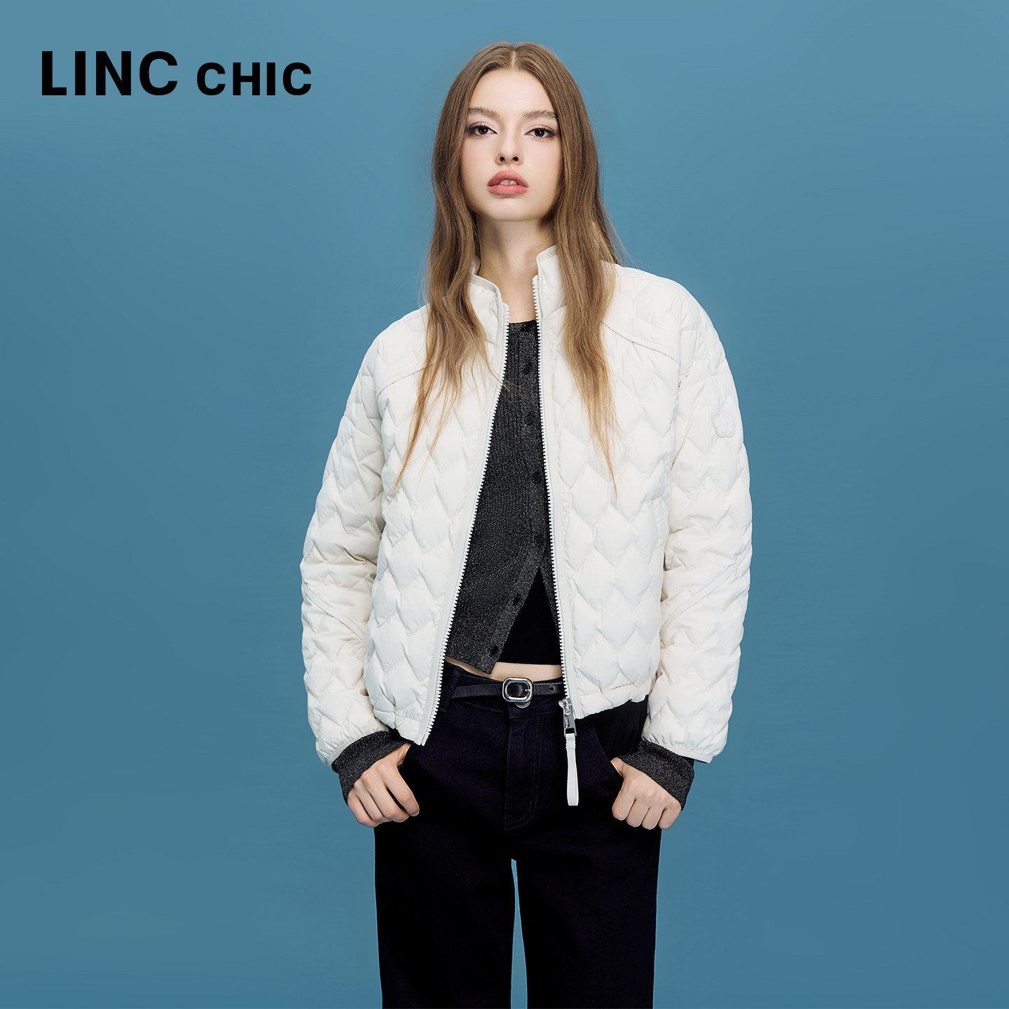LINCCHIC金羽杰2026年秋季新品立领短款轻薄羽绒服女Y26801092