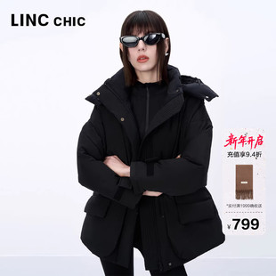 都市风衣感短款 新款 羽绒服女3318 冬季 LINCCHIC金羽杰羽绒服女款