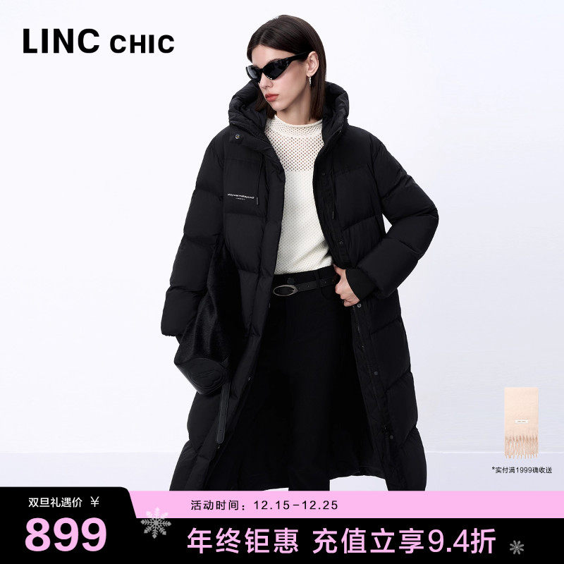 都市机能感连帽加厚羽绒服