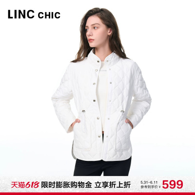 菱格纹绗缝轻暖羽绒服