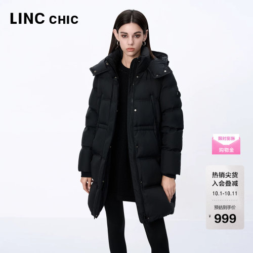 超轻质感面包中长款羽绒服