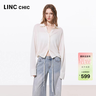 静奢松弛感针织开衫 外套S262CR309Y 新品 LINCCHIC金羽杰2026年夏季