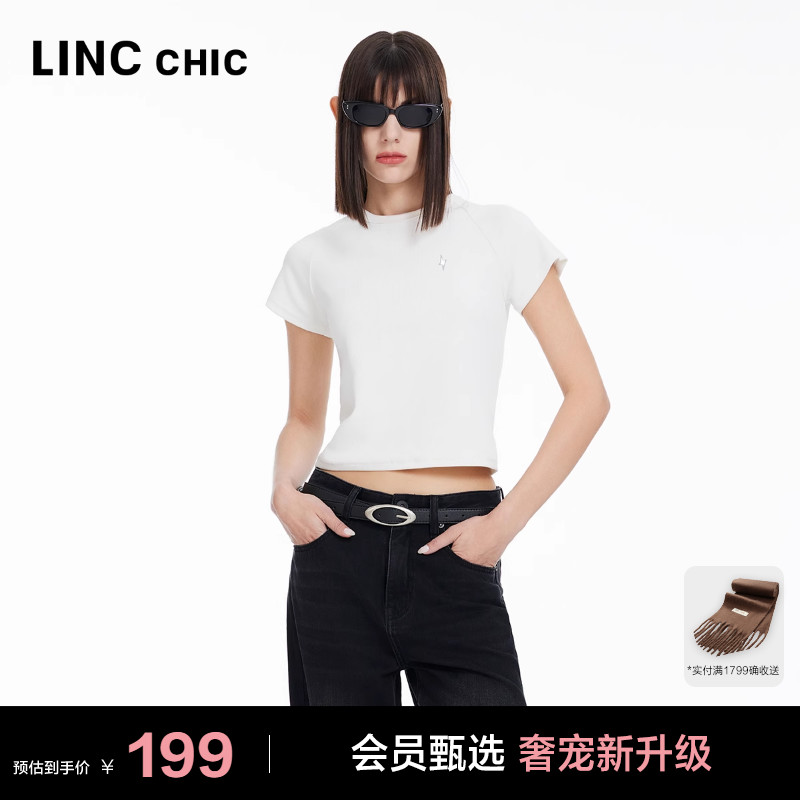LINC修身短款甜酷感小T
