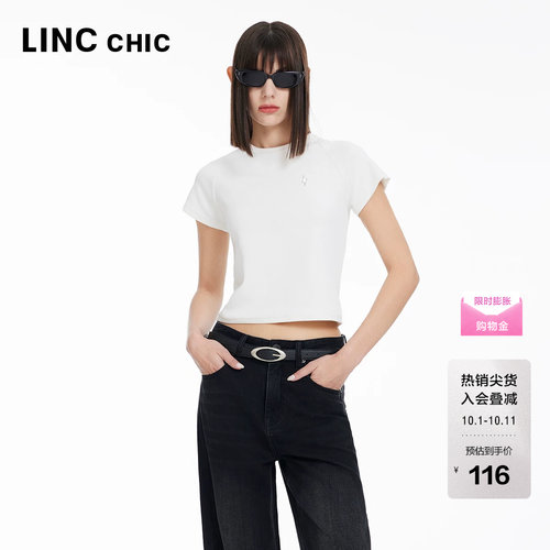 LINC修身短款甜酷感小T
