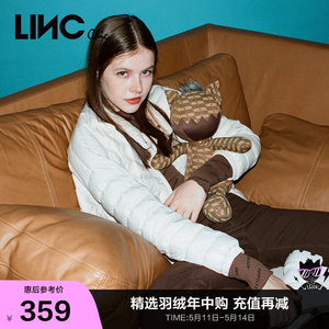 LINCCHIC金羽杰羽绒服女炫彩立领短款轻薄羽绒服女夹克Y22801355