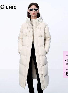 LINCCHIC金羽杰羽绒服女款新款都市机能长款加厚羽绒服女冬8229