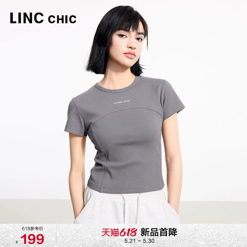 LINC机能感小圆领半袖T恤