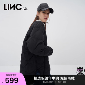 LINCCHIC金羽杰羽绒服女2023新款轻薄短款羽绒服女外套Y22802325Y