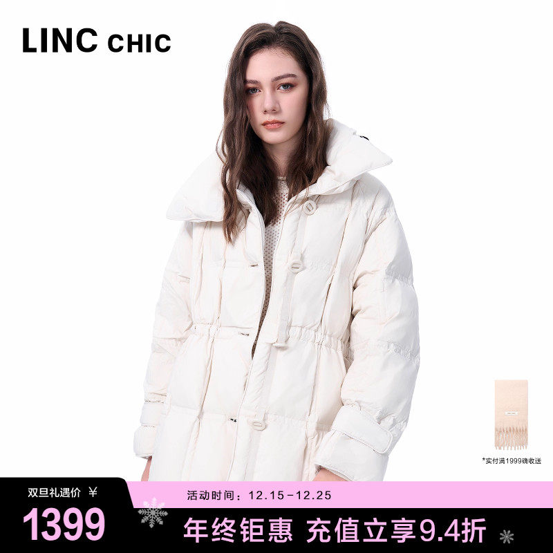 翻领大衣感短款羽绒服