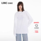 轻薄防晒罩衫 LINCCHIC金羽杰长袖 T恤女棉质廓形长袖 女上衣FK280Y