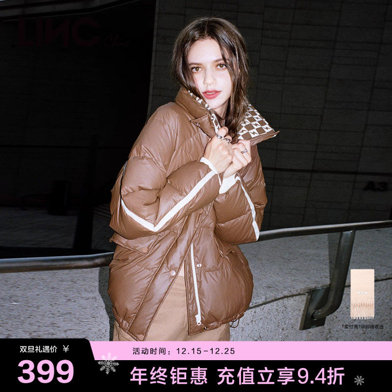 LINC立体收腰造型感短款羽绒服