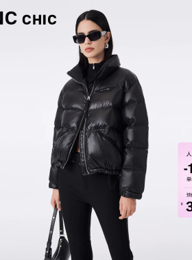 LINC金羽杰短款羽绒服女款春季新款轻薄立领面包服保暖外套1296