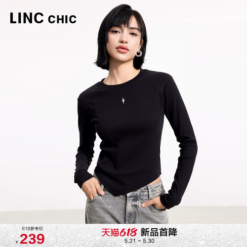 LINC内搭打底衫修身长袖T恤