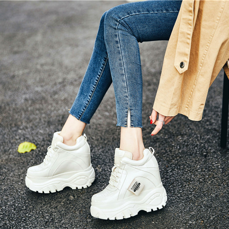 网红高跟12cm松糕震地王休闲单鞋