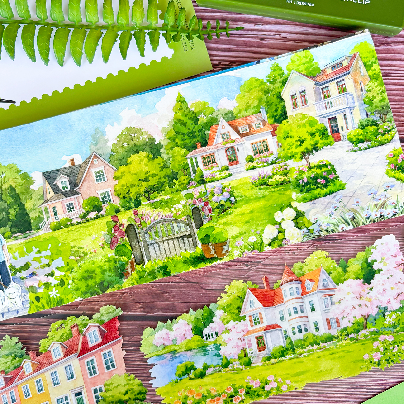 新款造景南风庄园欧式建筑城堡花园别墅草NEW手帐和纸胶带PET贴纸