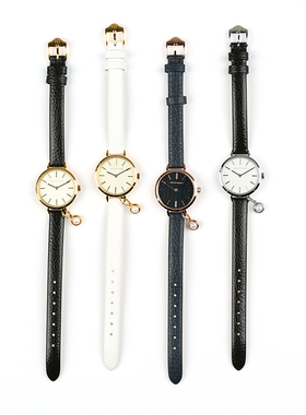 Halcyon Days英国小众小表盘轻奢手表女圆盘简约气质石英皮带腕表