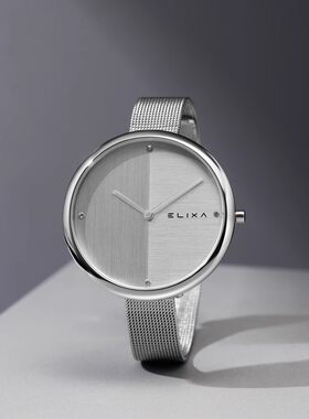 elixa名牌简约气质大表盘女表