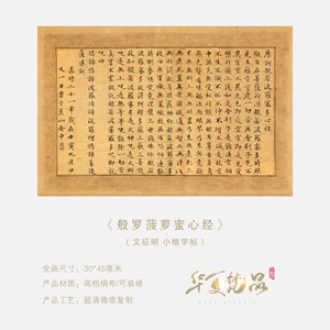 古代名家小楷书法作品文徵明学习临摹范本高清艺术微喷复制字帖