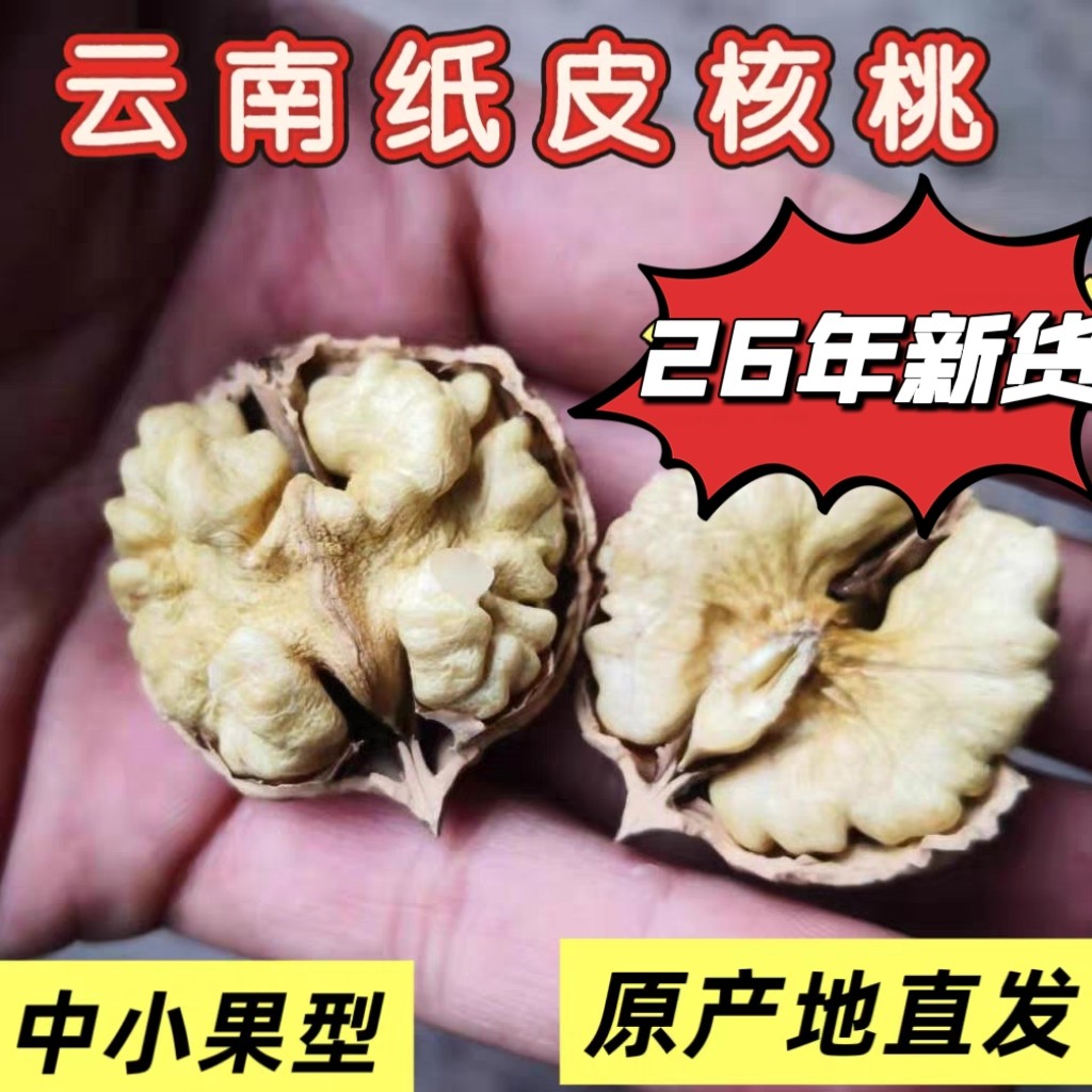 26年新货老树纸皮核桃原味中果型图片