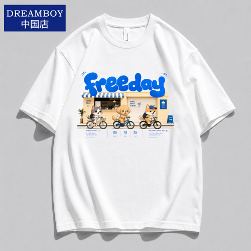 DREAMBOY重磅纯棉短袖T恤男