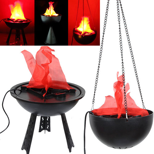 万圣节仿真火焰电子火盆灯挂式鬼屋装饰品立式假火LED灯篝火道具