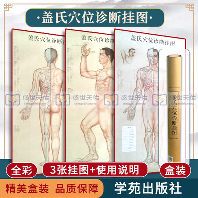 盖氏穴位诊断挂图 盖氏穴位诊断法 腧穴定位法 骨度分寸表 正背侧面穴位表 盖国才 赵志芹主编 若英 诊断学 学苑出版社