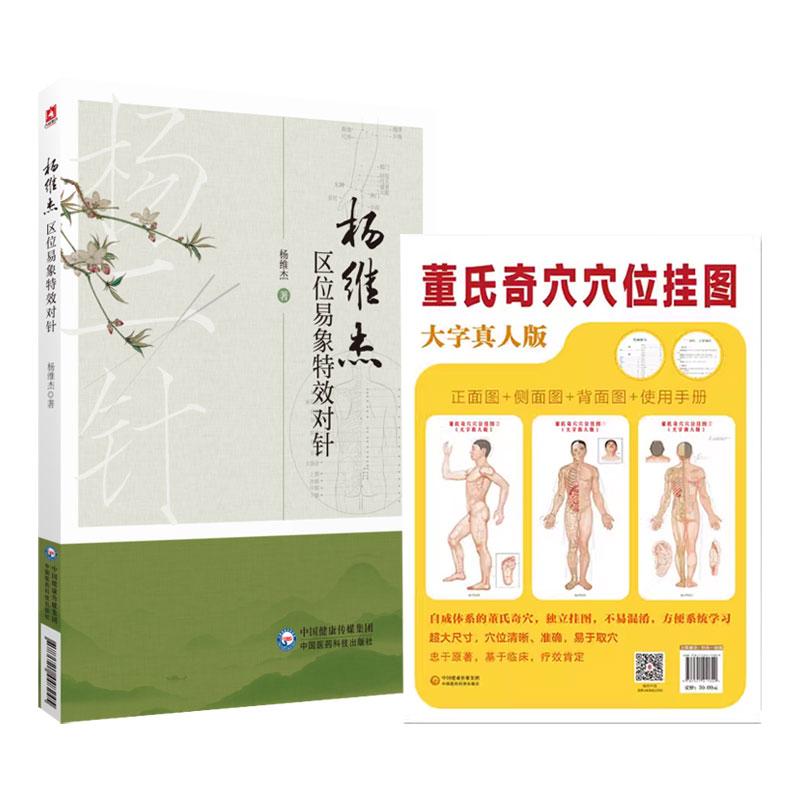 全2册董氏奇穴穴位挂图+杨维杰区位易象 对针 穴位图使用手册 临床应用篇以病为纲 内科妇科五官科皮肤科外科痛证等临床常见
