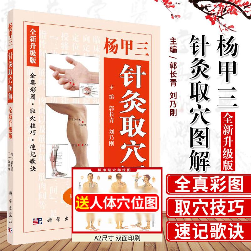 正版 杨甲三针灸取 图解全新版全真彩图精准取穴取穴速查技巧速记歌诀刘乃刚编针灸书籍 人体经络穴位图解书随身查科学出版社