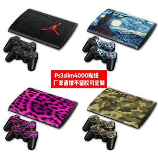 索尼PS3Slim4000超薄机贴纸PS3slim4000贴膜PS34000个性 贴可定制