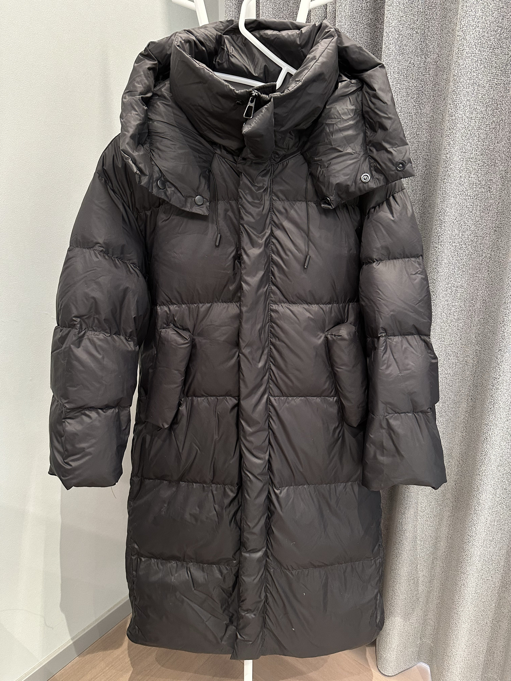 2025冬季新款羽绒服女长款加厚宽松直筒过膝外套大被子白鸭绒