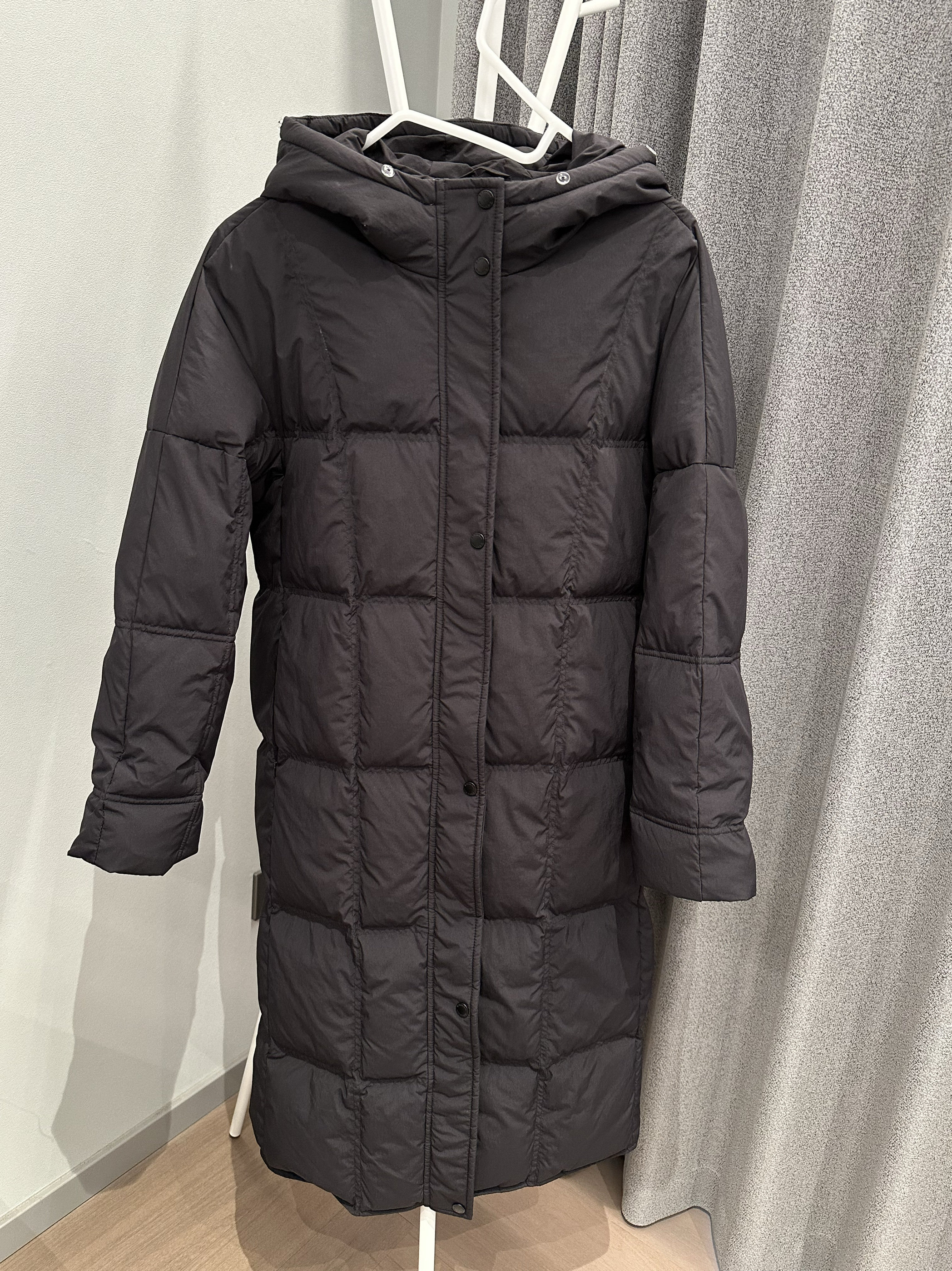 2025冬装新款长款连帽羽绒服女宽松加厚过膝中戏同款 90白鸭绒
